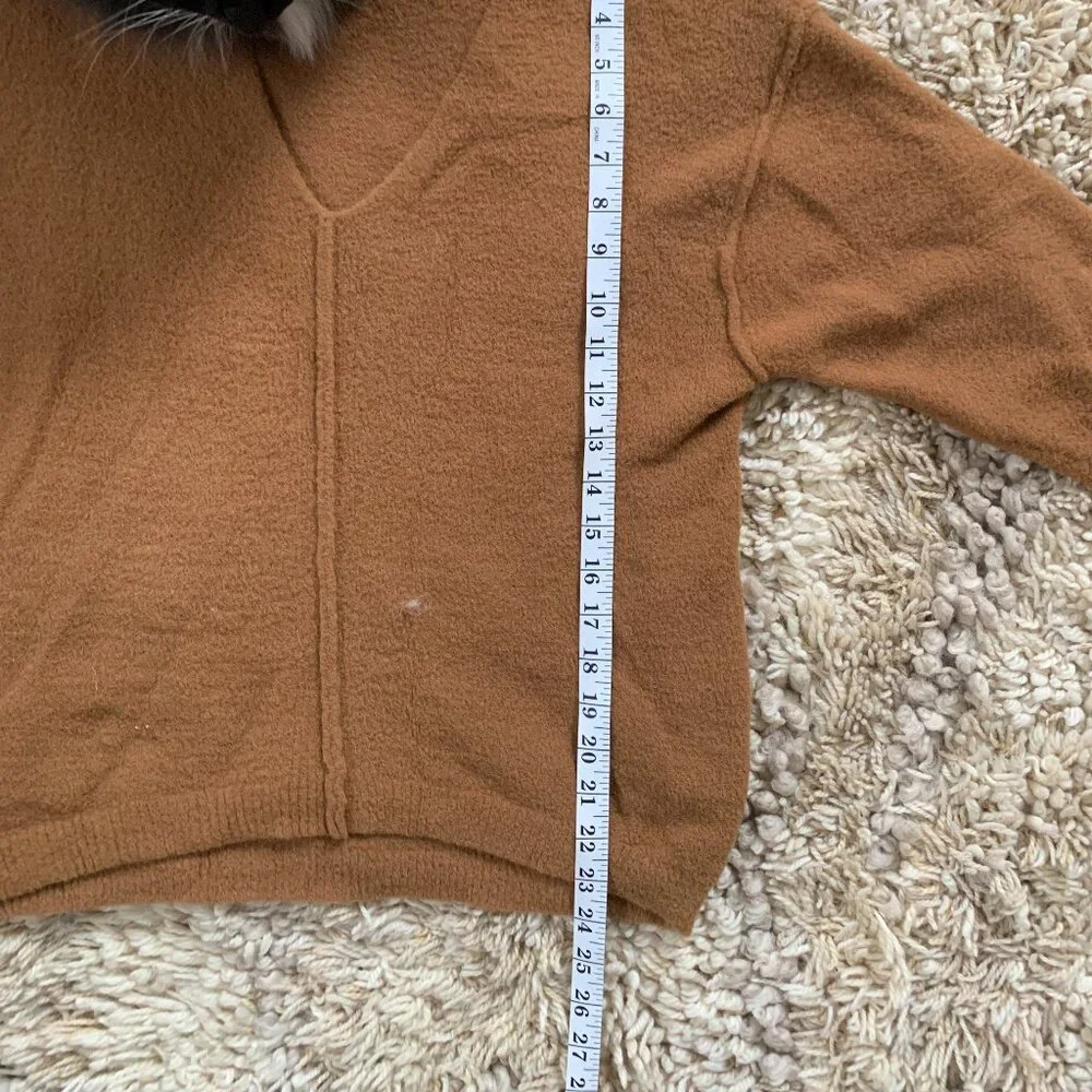 Wilfred Free Hush Knit V Neck Chestnut Brown Sweater - Picture 8 of 9
